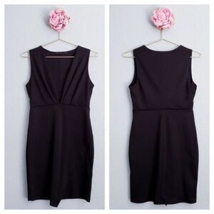 Fraiche by J Plunging Jersey‎ Little Black Dress